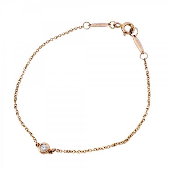 Tiffany & Co. Jewelry - TIFFANY 18k Gold Diamond Charm Bracelet